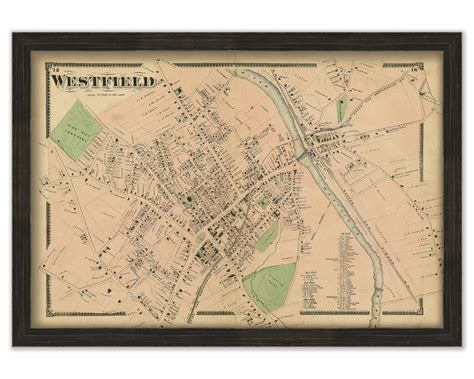 Village of WESTFIELD, Massachusetts 1870 Map