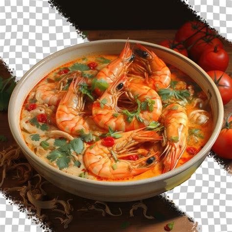 La Soupe Thaïlandaise Aux Crevettes Tom Yum Goong Est Mon Fond