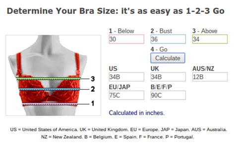 Measure For Bra Size Calculator Mygarry