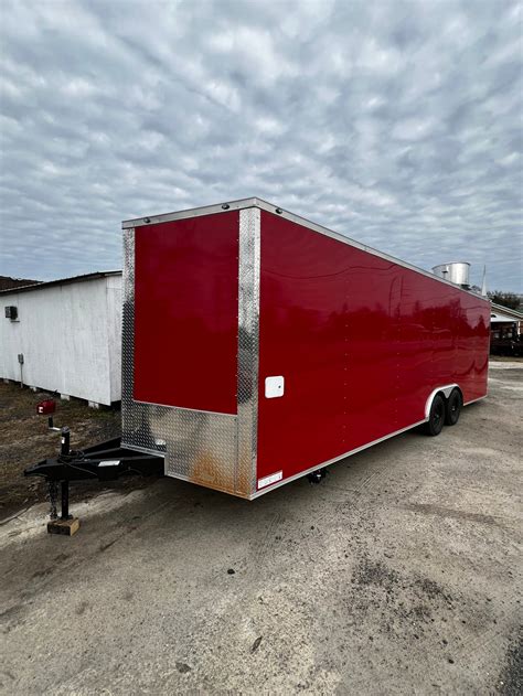 Hook And Line Cargo Red 8 5x24 Concession Trailer Collins Custom Cargo