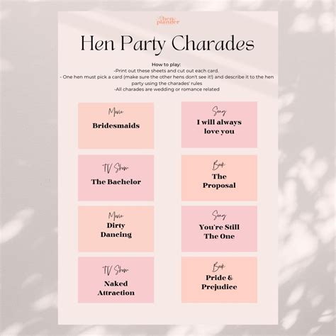 40 Of The Best Hen Party Games The Hen Planner