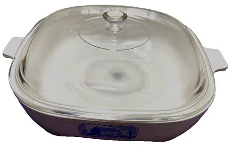 Corning Ware 10 Browning Skillet W Lid Made For Amana Radar Range Blue