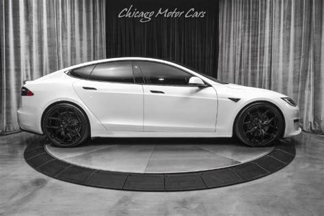 Used 2021 Tesla Model S Plaid Sedan Pearl White Autopilot LOW Miles