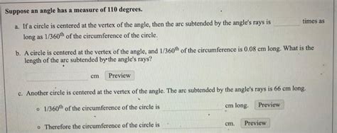 Solved Suppose An Angle Has A Measure Of 110 Degrees A If Chegg