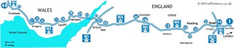 Map of the M4 | Map of the M4 Motorway Junctions