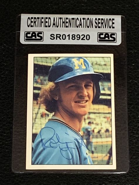 HOF ROBIN YOUNT 1975 SSPC ROOKIE SIGNED AUTOGRAPHED CARD 238 CAS