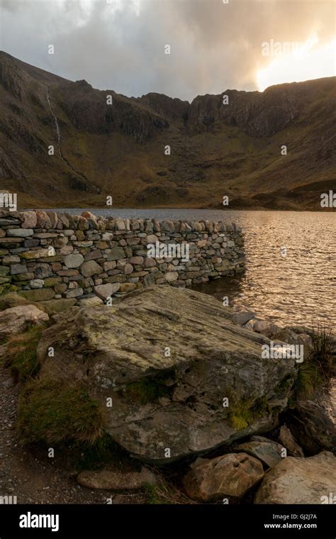 Cwm Idwal And Twll Du Or The Devils Kitchen In The Glyderau Range Of