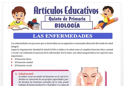 Las Enfermedades Para Quinto De Primaria — Articulos Educativos