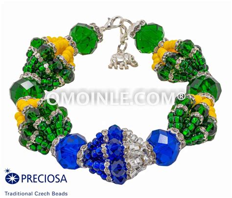 Ilde Santeria Ifa Orisha Bracelet Idde Mazo Czech Beads Orula Yemaya