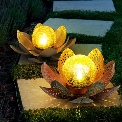 Bundle Lotus Flower Decoration Solar Lotus Flower For Outdoor Garden