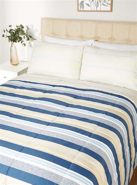 Ripley Set De Cama Ripley Home Plazas L Neas Azul