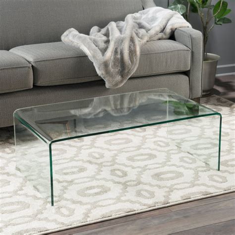 Noble House Roman Tempered Glass Coffee Table, Clear - Walmart.com - Walmart.com