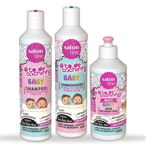 Kit Baby Shampoo Condicionador Creme Todecachinho Salon Line Ge