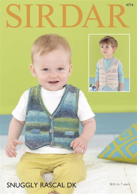 Sirdar 4774 Knitting Pattern Baby And Childrens Waistcoats In Sirdar