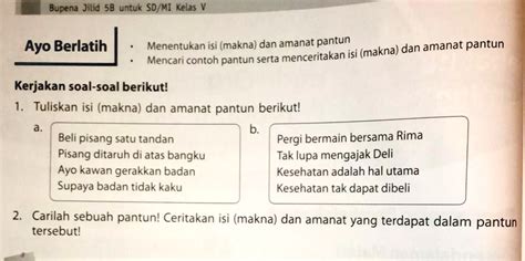 SOLVED Bantu Jawab Nomer 1 Sama Nomer 2 Bupena Jilid 58 Untuk SD MI