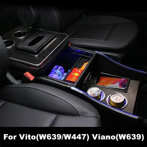 For Mercedes Benz Viano Vito W639 2004 2014 Center Armrest Box Storage