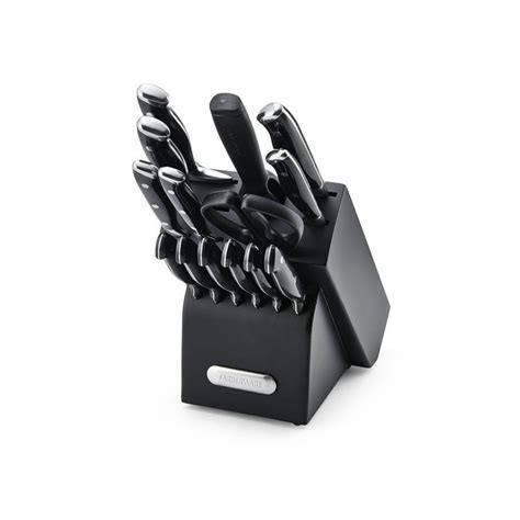 Farberware 15 Piece Black Forged Triple Riveted Stainless Steel Knife Set