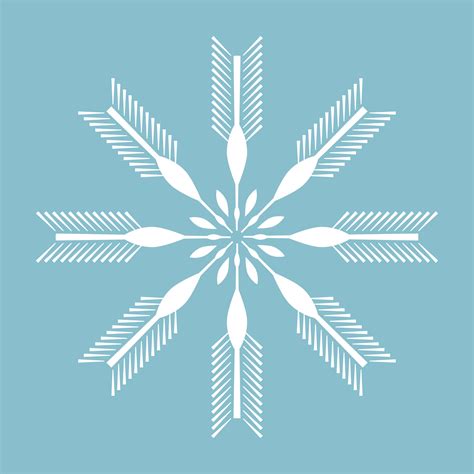 white snowflake isolated on light blue background, Snowflake symbol ...