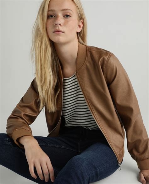 Womens Faux Leather Bomber Jacket · Womens Fashion · El Corte Inglés