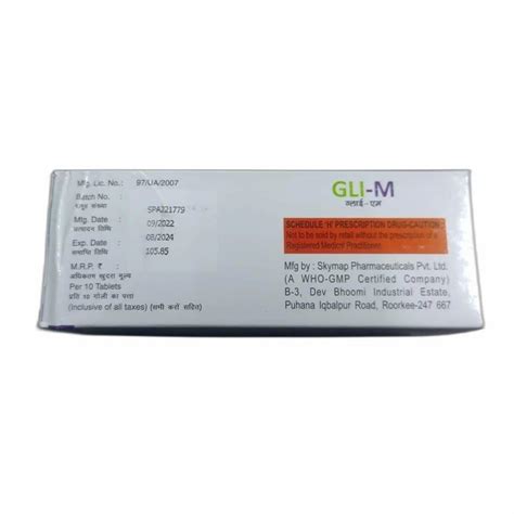 Gliclazide Metformin Hydrochloride Tablets at Rs 105/box | Metformin ...