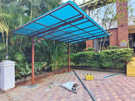 Blue Base Blue Mild Steel Parking Shed Thickness Mm At Rs Sq