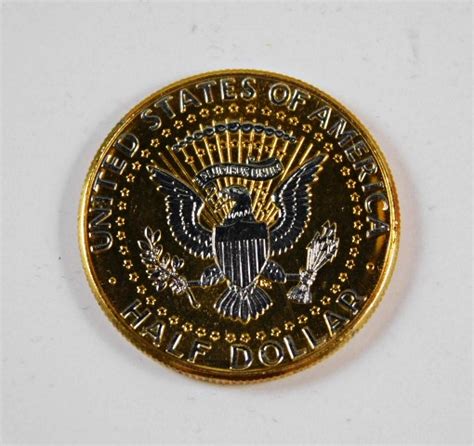 P Platinum And Gold Highlighted Kennedy Half Dollar Property Room