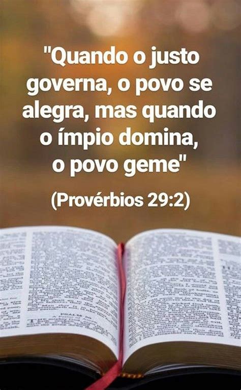 Provérbios 29 2 imagens Citações Palavra de deus Proverbios