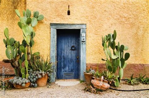 Charming rustin weather worn doorway in hot climate country 写真撮影の背景 ガーデンドア アウトドアスペース
