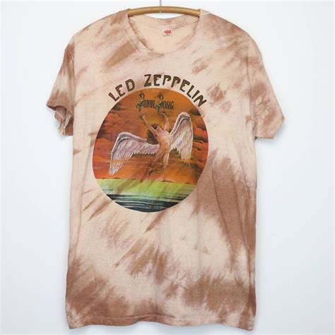 Led Zeppelin Shirt Vintage Tshirt 1970s Swan Song Tie Dye Tee Etsy