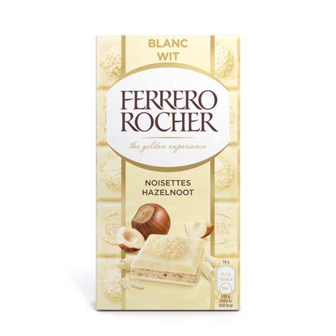 Ferrero Rocher Tablette De Chocolat Blanc Fourr E Aux Noisettes Pi Ce