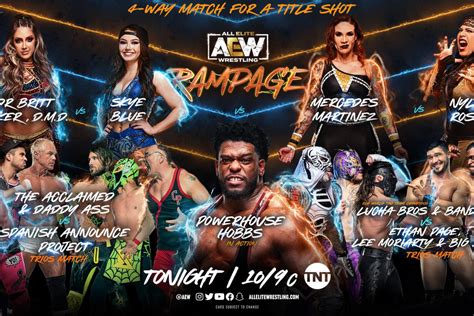 Aew Rampage 692023 Results Fatal 4 Way For Title Shot Powerhouse