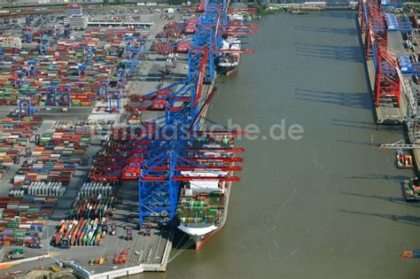 Luftbild Hamburg Hhla Logistics Container Terminal Burchhardkai Am