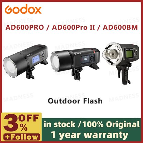 Godox AD600Pro AD600BM AD600Pro II AD600ProII Bowens Mount 600Ws GN87