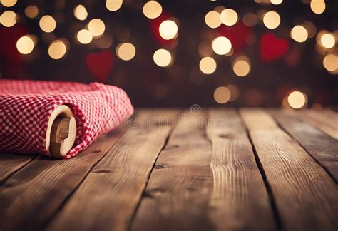 Table Tablecloth Design Rustic Background Bokeh Log Wooden Red Product