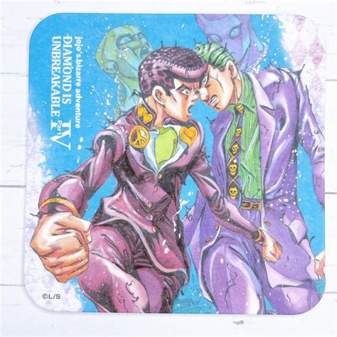 ジョジョの奇妙な冒険 アートコースター JOJO 荒木飛呂彦原画展 冒険の波紋 1枚 4部 東方仗助 吉良吉影 jj ac 4 6