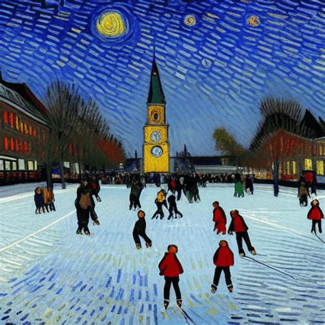 Museumplein Ice Skating Rink By Van Gogh Creative Fabrica