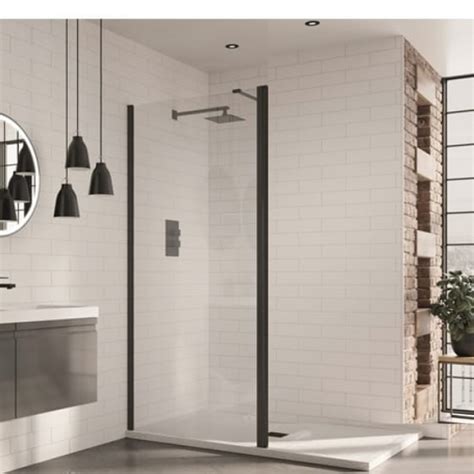 Aq8650 Aquadart Wetroom 8 Clear Matrix And Black Bathroom Planet