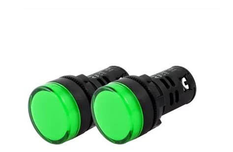 Luz Piloto Led Verde 22mm 220v Pack 2 Unidades