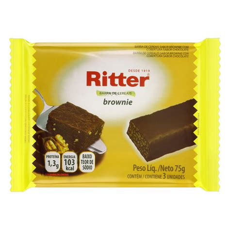 Barra De Cereal G Ritter Brownie Cobertura Chocolate Supermercado