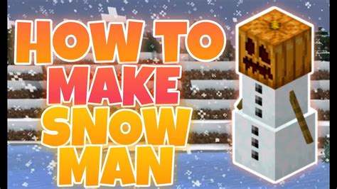 Minecraft How To Make Snow Man 1 20 Youtube