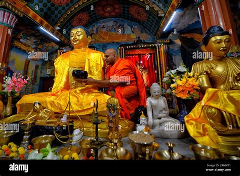 Kalkutta Indien 05 Mai 2023 Ein buddhistischer Mönch sah wie er