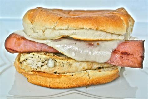 The Barbee Housewife Grilled Chicken Cordon Bleu Sandwich