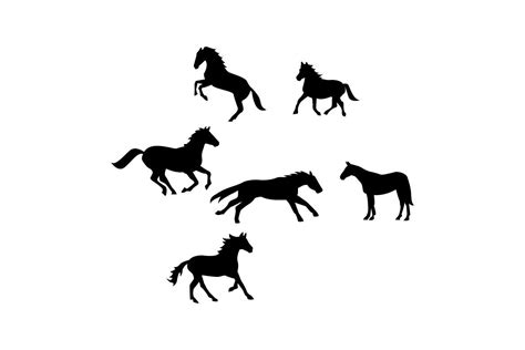 Set of horse silhouette Logo | Deeezy