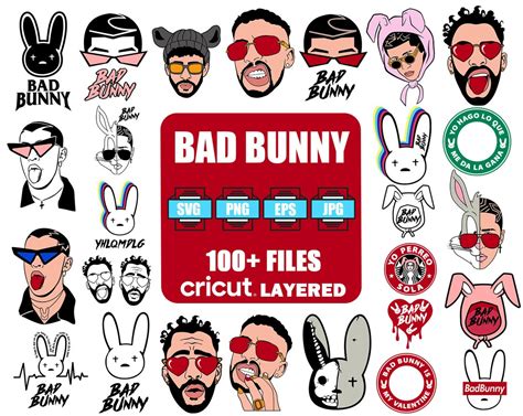 Bad Bunny Svg Archivos Png Bad Bunny Im Genes Predise Adas De Bad