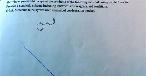 SOLVED Show How You Would Carry Out The Synthesis Of The Following