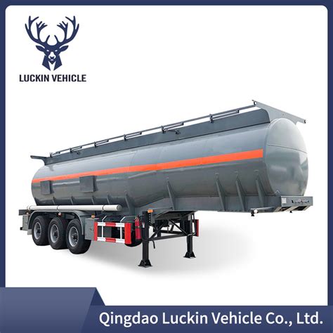 3 Axles Chemical Liquid Tank Tanker Trailer To Transport Sulfuric Acid