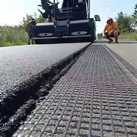 Bitumen Coating Road Paving Material Fiberglass Geogrid For Asphalt