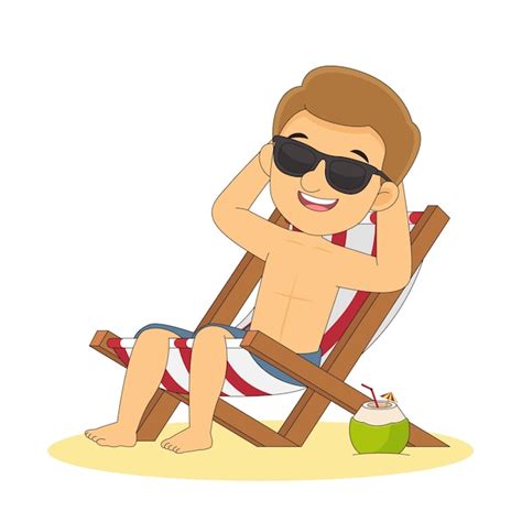 El Hombre Va A Viajar En Vacaciones De Verano Vacaciones En La Playa