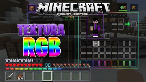 Textura Rgb Animado Para Minecraft Pe Barra De Xp E Inventario