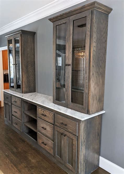 Carbon Gray Built In Buffet Hutch Built In Buffet Dining Room Built